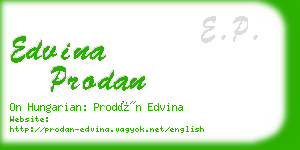 edvina prodan business card